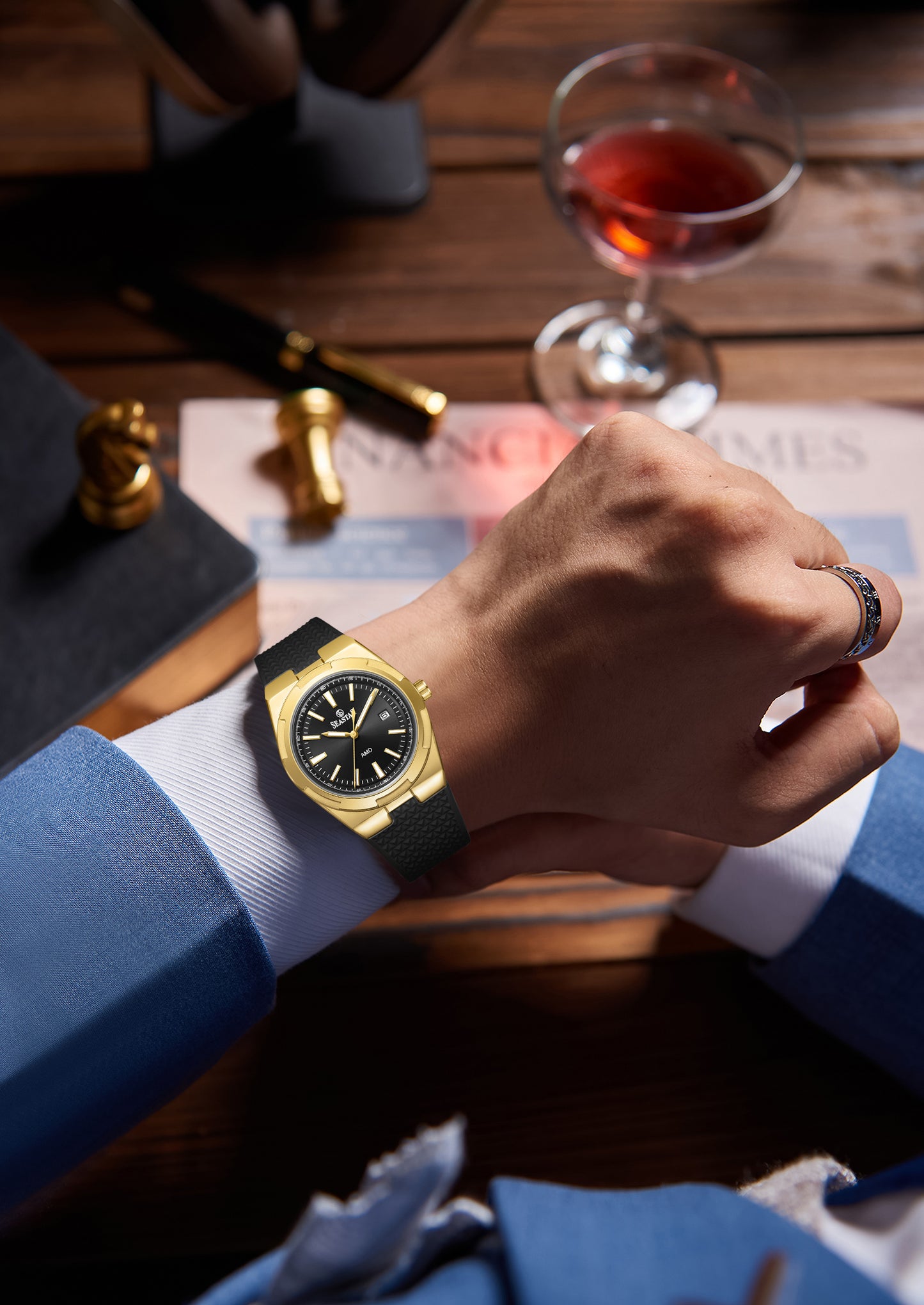 Seastar 2489 Premium Silicone Strap Men's Watch