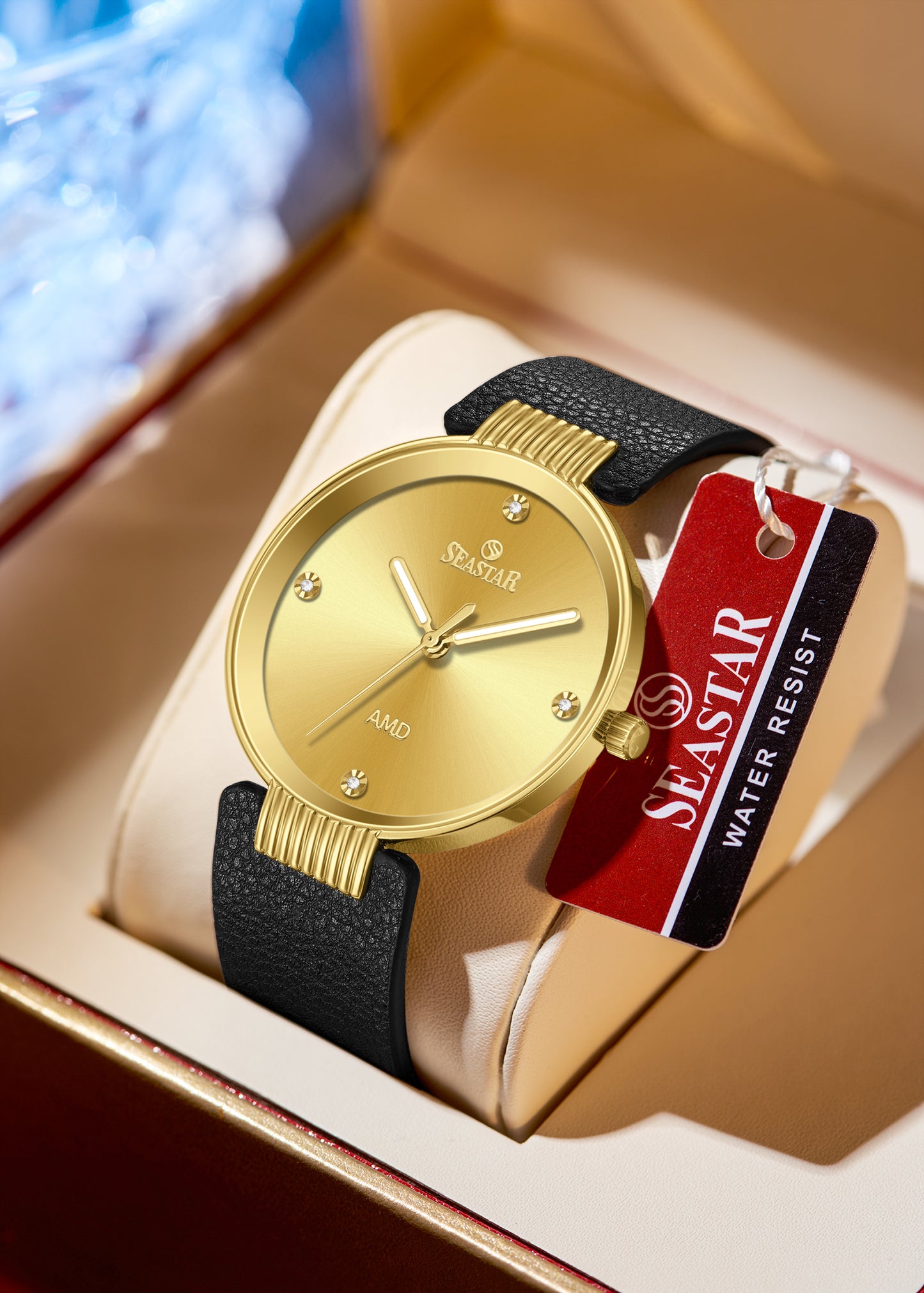 Seastar 2461 Couple – Leather Strap Watch Set For her & him