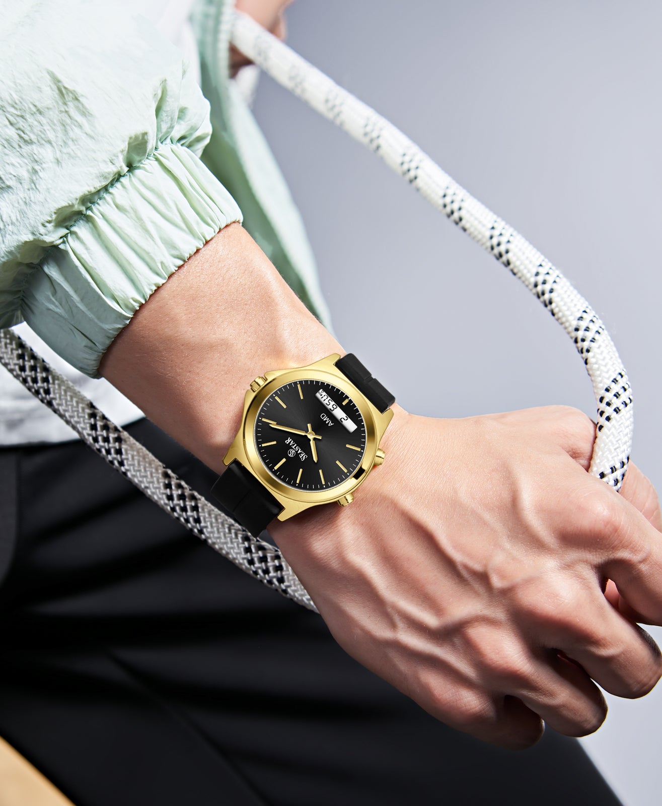 SS-2481M Dual-Display Sport Watch | Premium Silicone Strap Edition