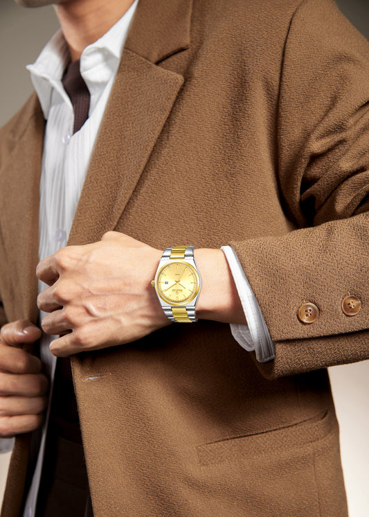 Seastar Checkered Dial Stainless Steel Men's Watch 005