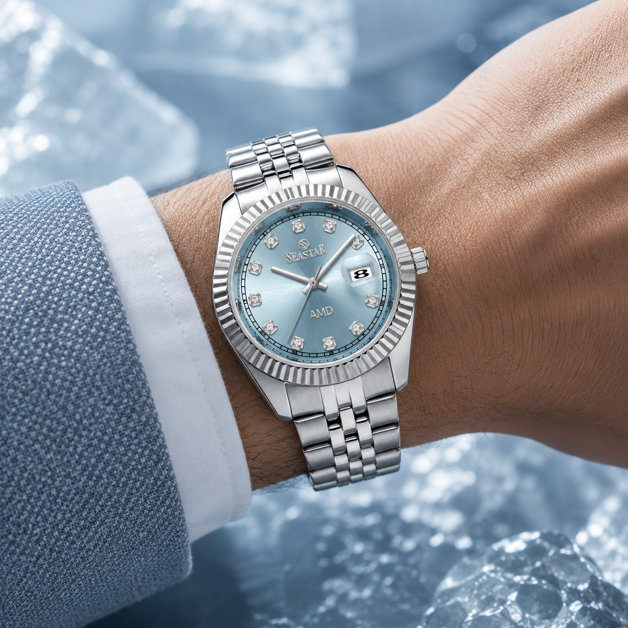 Seastar 2471G Premium Analog Watch | Stainless Steel Case