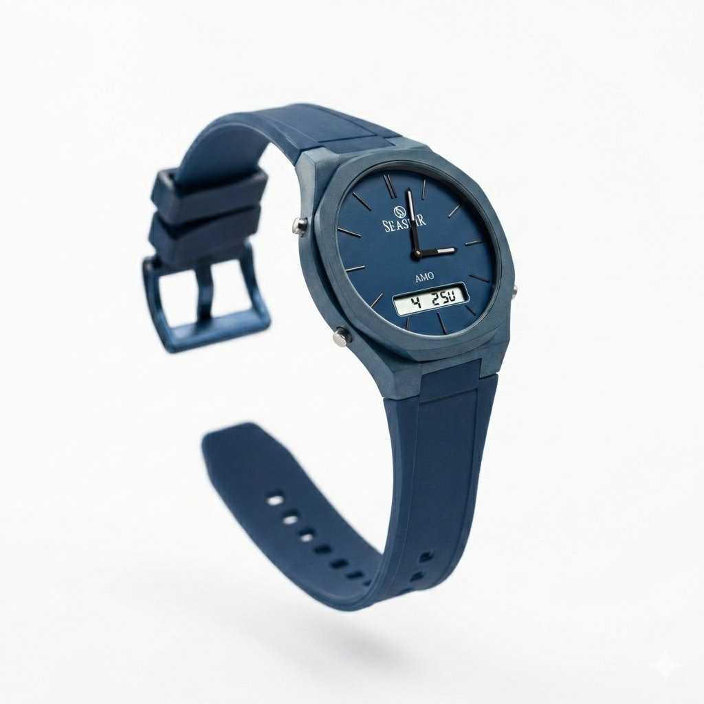 Seastar S1110 Dual-Display High-Grade Silicone Straps Men's Watch