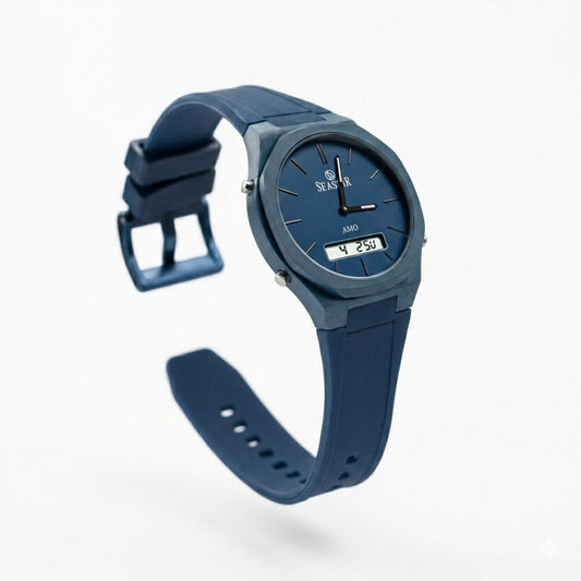 Seastar S1110 Dual-Display High-Grade Silicone Straps Men's Watch