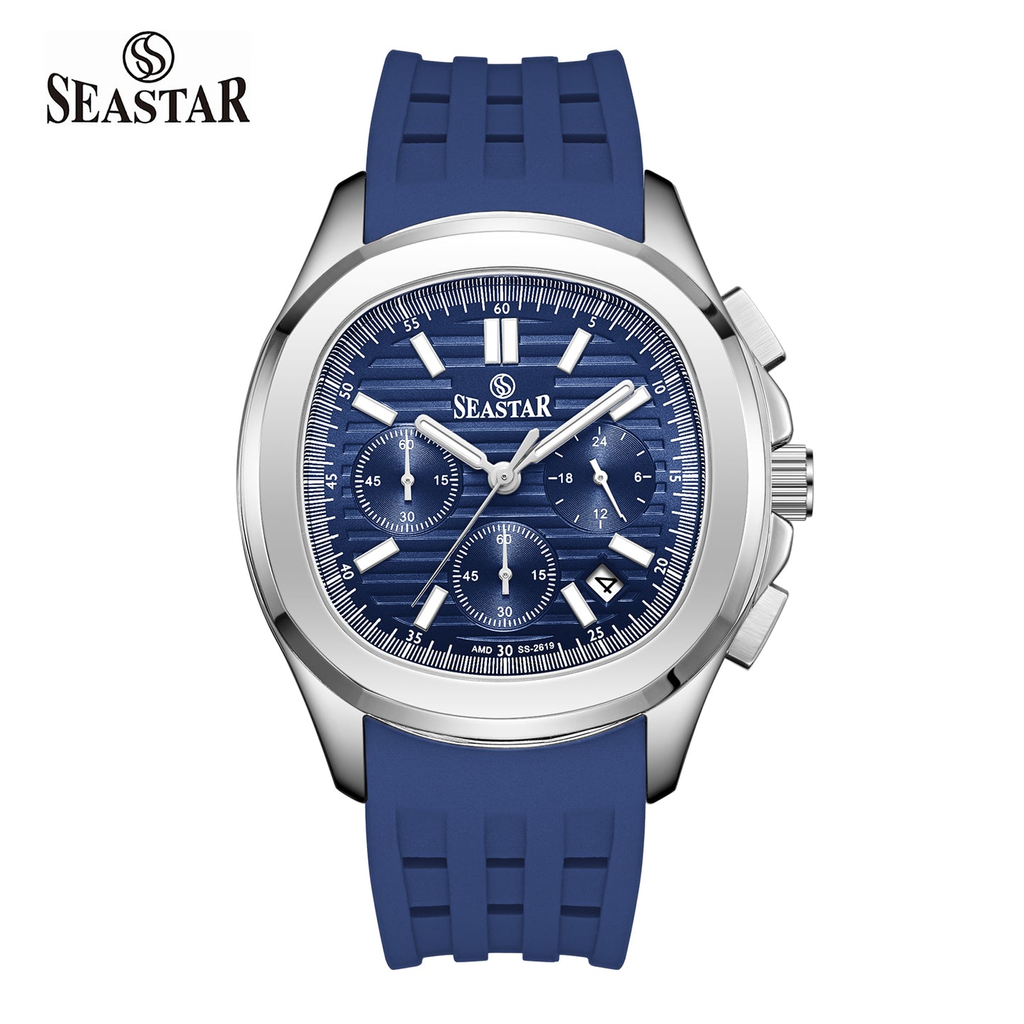 SS-2617M Luxury Sport Chronograph Premium Silicone Straps Men's Watch