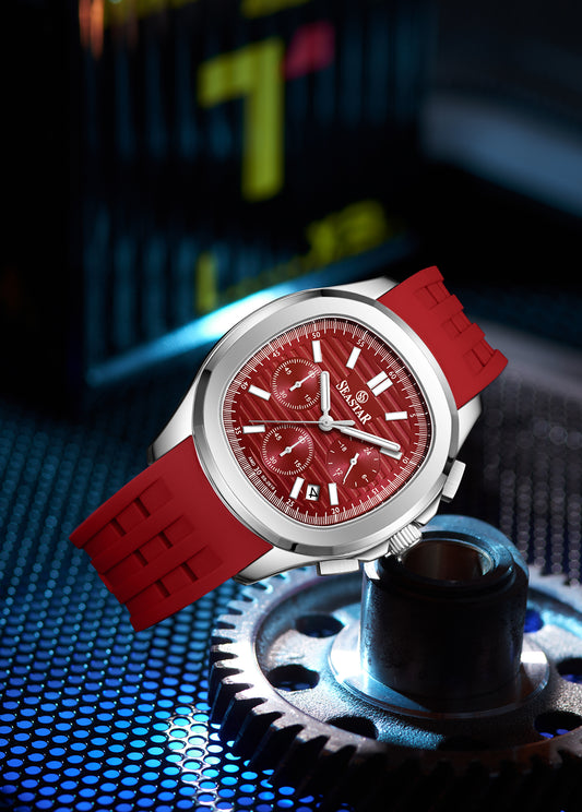 SS-2617M Luxury Sport Chronograph Premium Silicone Straps Men's Watch