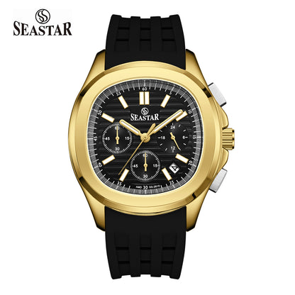 SS-2617M Luxury Sport Chronograph Premium Silicone Straps Men's Watch