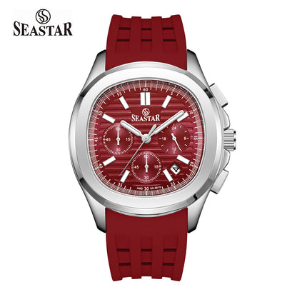 SS-2617M Luxury Sport Chronograph Premium Silicone Straps Men's Watch