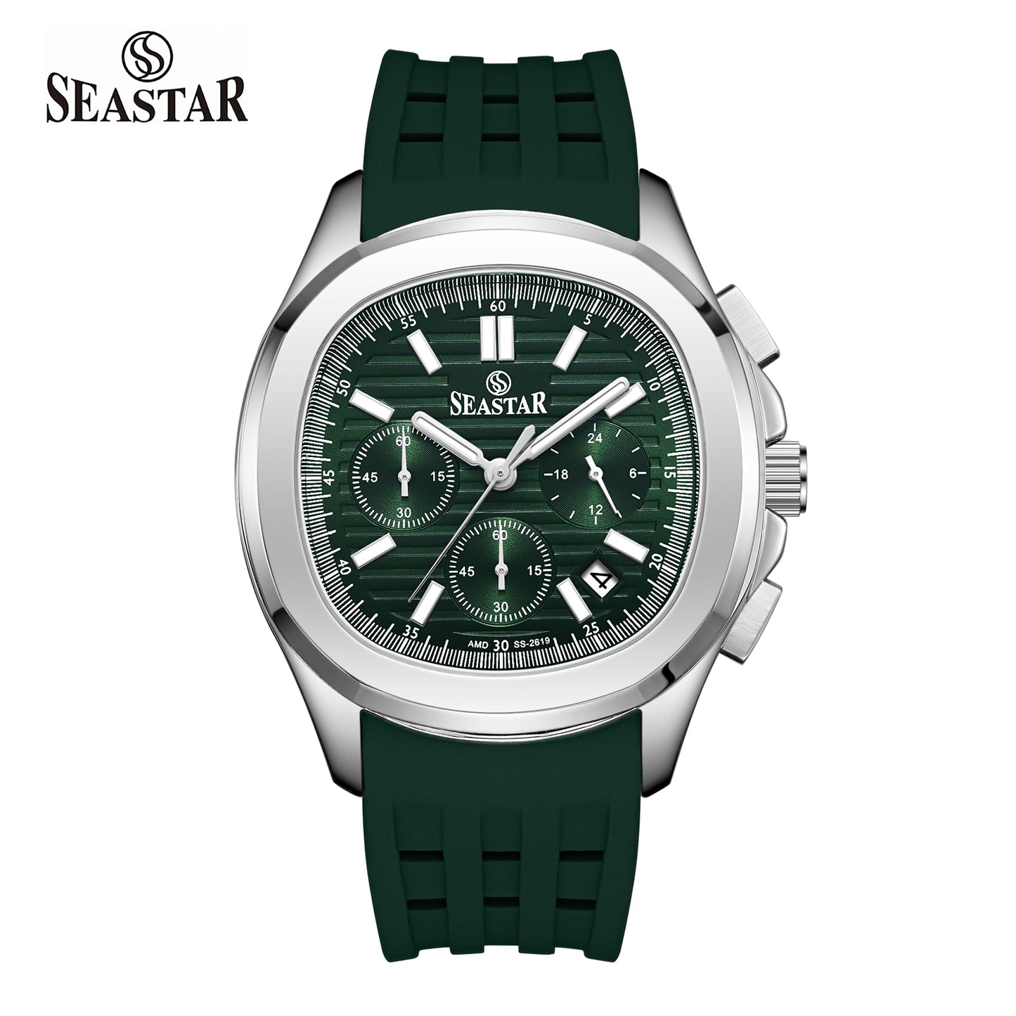 SS-2617M Luxury Sport Chronograph Premium Silicone Straps Men's Watch