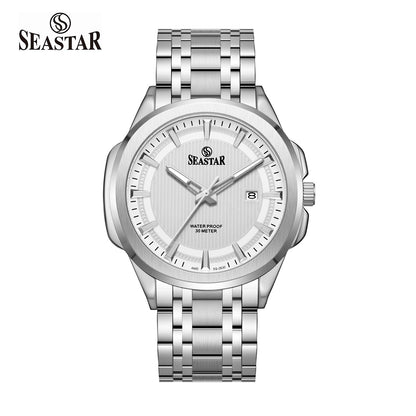 SS-2632M Men's Steel Textured Sunray Dial & Premium Chain