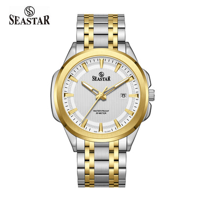 SS-2632M Men's Steel Textured Sunray Dial & Premium Chain