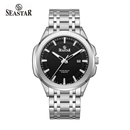 SS-2632M Men's Steel Textured Sunray Dial & Premium Chain