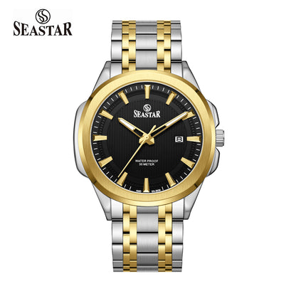 SS-2632M Men's Steel Textured Sunray Dial & Premium Chain