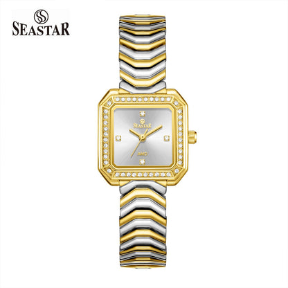 SEASTAR SS-2432L Women’s Luxury Crystal Bezel Watch
