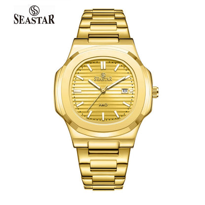 SEASTAR SS-9489 Men's Gold  Stainless Steel Luxury Watch
