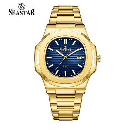 SEASTAR SS-9489 Men's Gold  Stainless Steel Luxury Watch