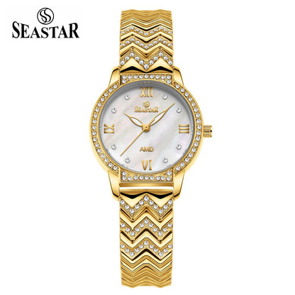 Seastar SS-2428L  Zigzag Crystal Women’s Fancy Watch