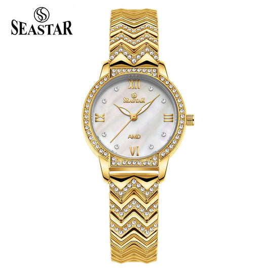 Seastar SS-2428L  Zigzag Crystal Women’s Fancy Watch