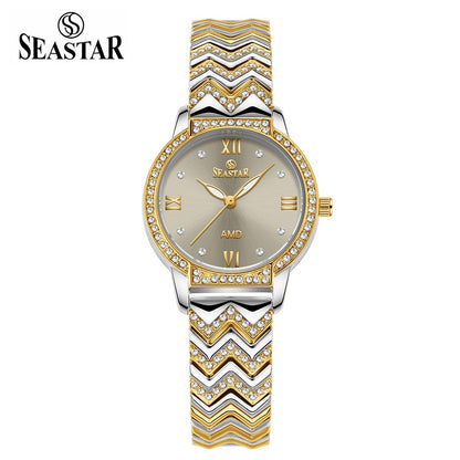 Seastar SS-2428L  Zigzag Crystal Women’s Fancy Watch