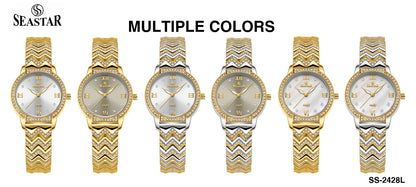 Seastar SS-2428L  Zigzag Crystal Women’s Fancy Watch