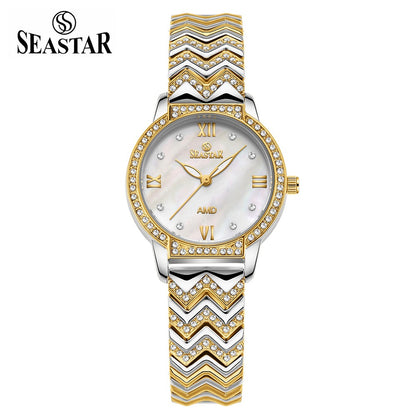 Seastar SS-2428L  Zigzag Crystal Women’s Fancy Watch