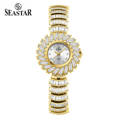 Seastar SS-2440L Women’s Luxury Crystal Flower Dial Watch