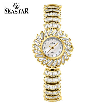 Seastar SS-2440L Women’s Luxury Crystal Flower Dial Watch