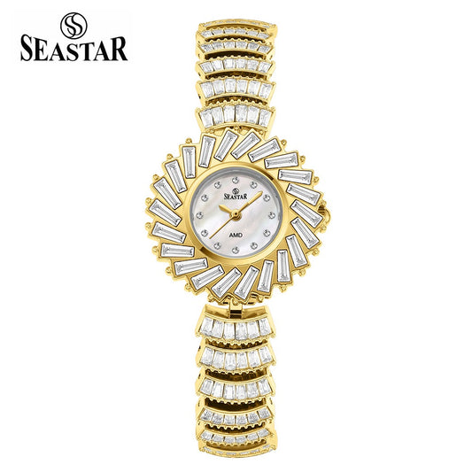 Seastar SS-2440L Women’s Luxury Crystal Flower Dial Watch