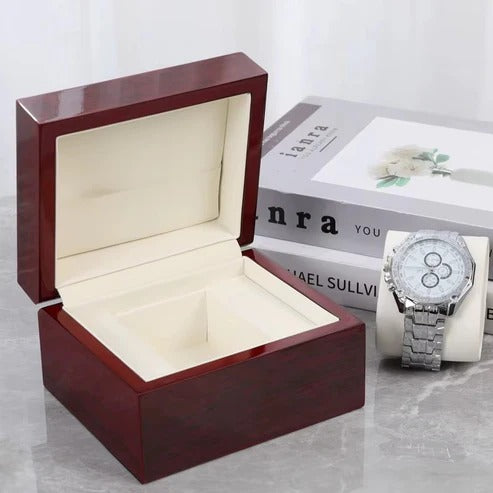 Luxury Wooden Single Watch Storage Box – Glossy Finish