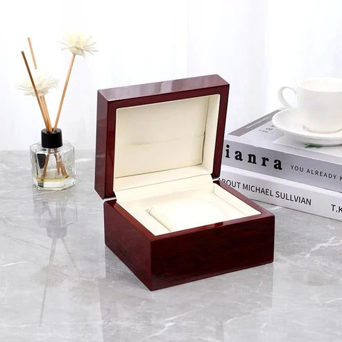 Luxury Wooden Single Watch Storage Box – Glossy Finish