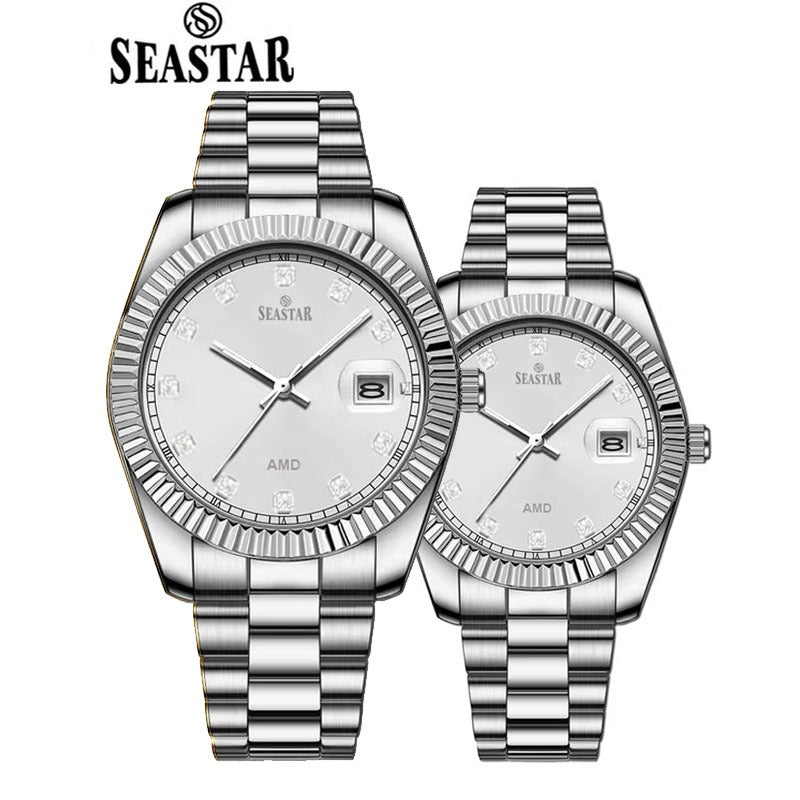 Seastar S111 Couple – Stainless Steel His & Her Watch Set
