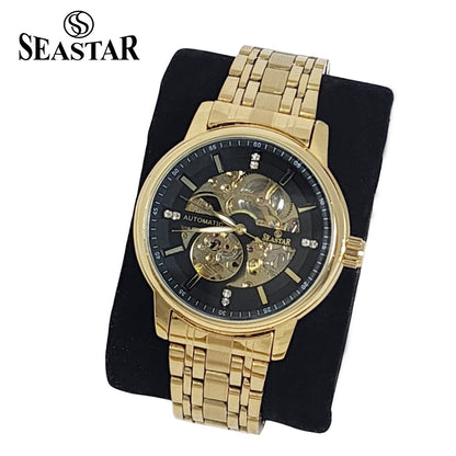 SEASTAR 8777 Automatic Skeleton Stainless Steel Chain Men's Luxury Watch