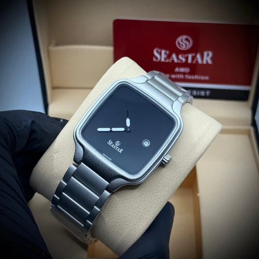 Seastar SS-2523M Square Dial  Stylish Stainless Steel Chain Men’s Watch