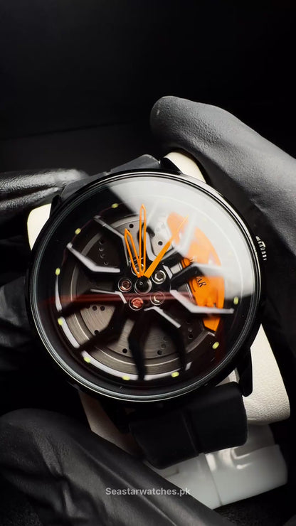 Seastar Ferrari wheel  2469 Silicone Straps Watch