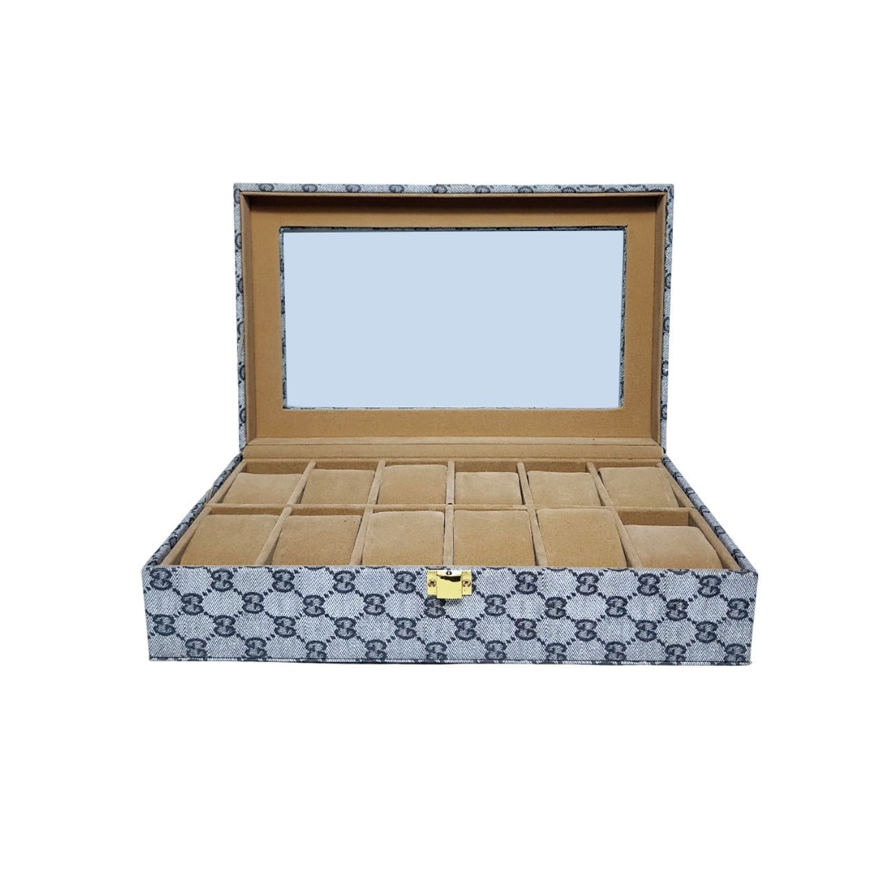 PU Leather Display Collection Storage 12 Grids Watch Organizer Box - Seastar Watches-boxes-accessories