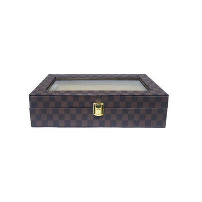 PU Leather Display Collection Storage 12 Grids Watch Organizer Box - Seastar Watches-boxes-accessories