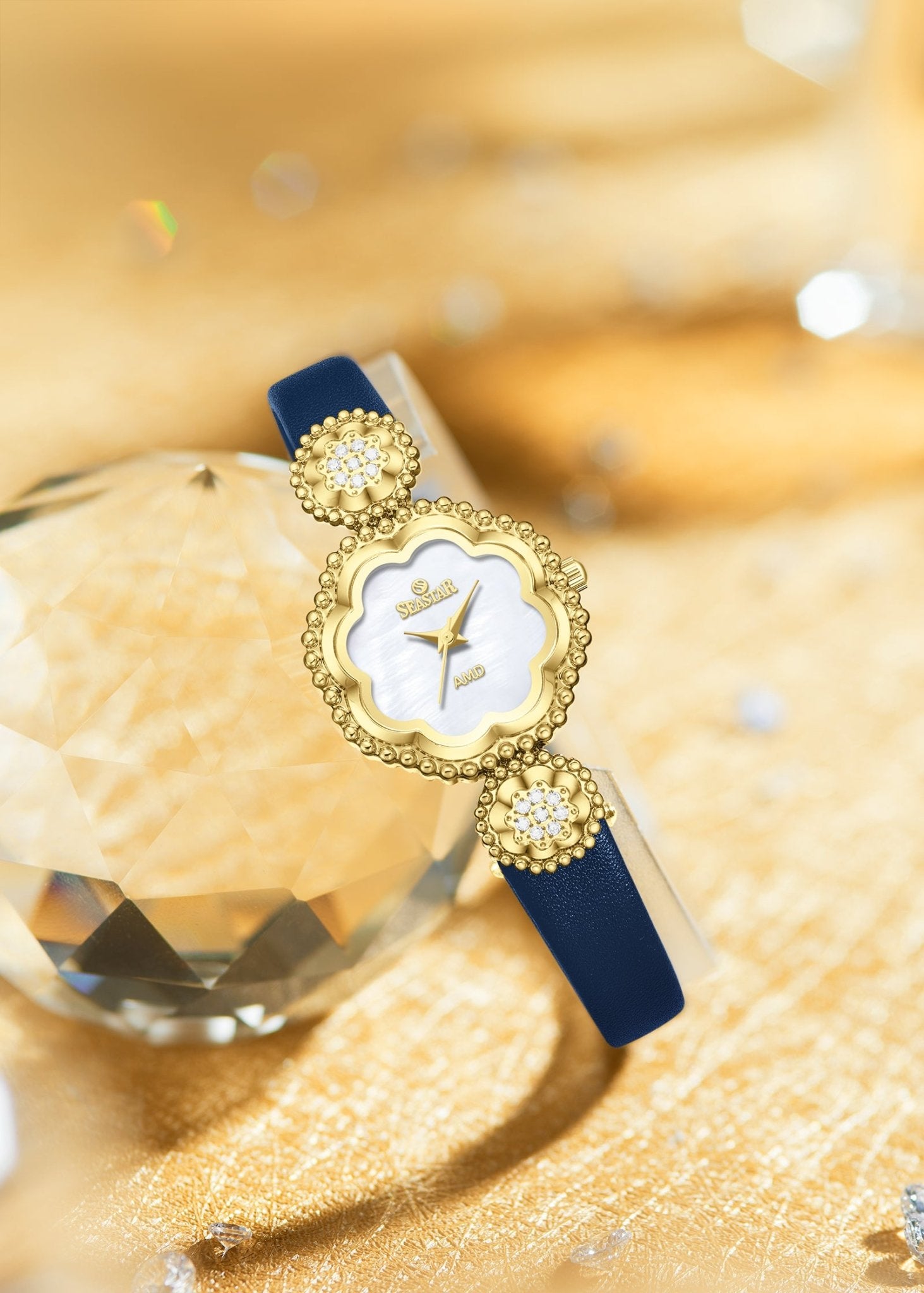 Seastar 1501 Elegant Leather Straps Women's Watch - Seastar Watches-Leather-Seastar Women