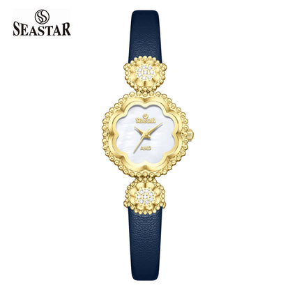 Seastar 1501 Elegant Leather Straps Women's Watch - Seastar Watches-Leather-Seastar Women