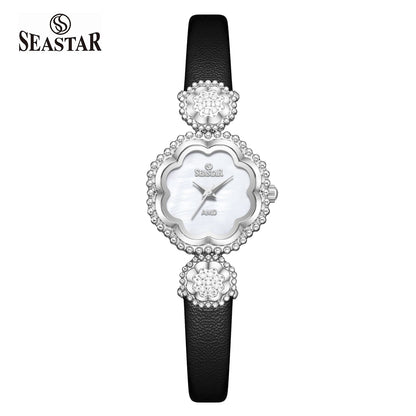 Seastar 1501 Elegant Leather Straps Women's Watch - Seastar Watches-Leather-Seastar Women