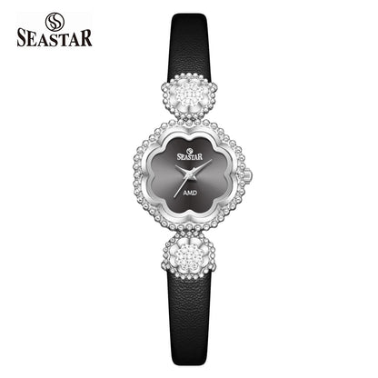 Seastar 1501 Elegant Leather Straps Women's Watch - Seastar Watches-Leather-Seastar Women