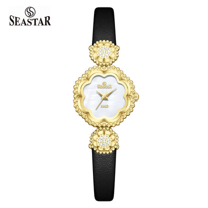 Seastar 1501 Elegant Leather Straps Women's Watch - Seastar Watches-Leather-Seastar Women