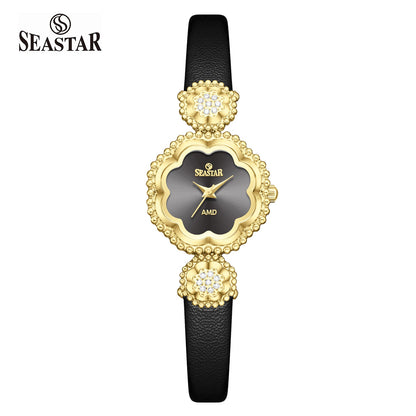 Seastar 1501 Elegant Leather Straps Women's Watch - Seastar Watches-Leather-Seastar Women