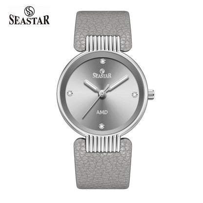 Seastar 2461 Couple – Leather Strap Watch Set For her & him - Seastar Watches-Leather-Couple