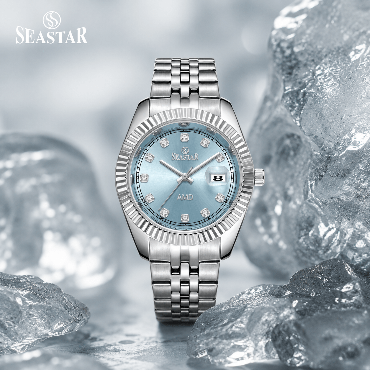 Seastar 2471G Premium Analog Watch | Stainless Steel Case - Seastar Watches-Stainless Steel-Seastar Men