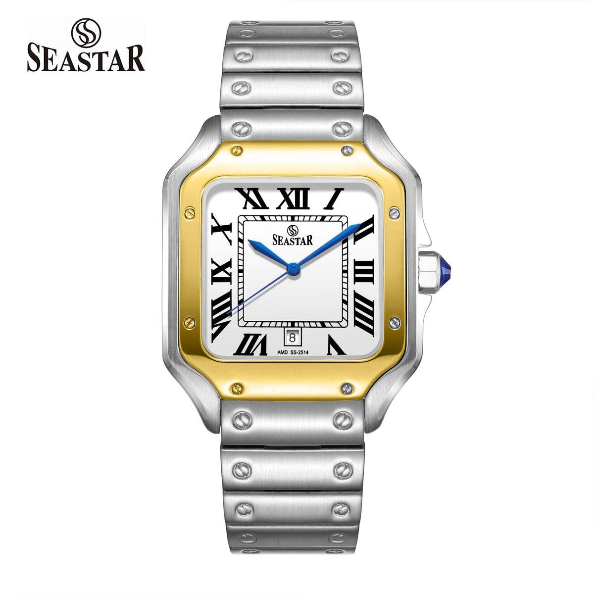 Seastar 2514M Premium Stainless Steel Chain Men's Luxury Watch - Seastar Watches-Stainless Steel-Seastar Men