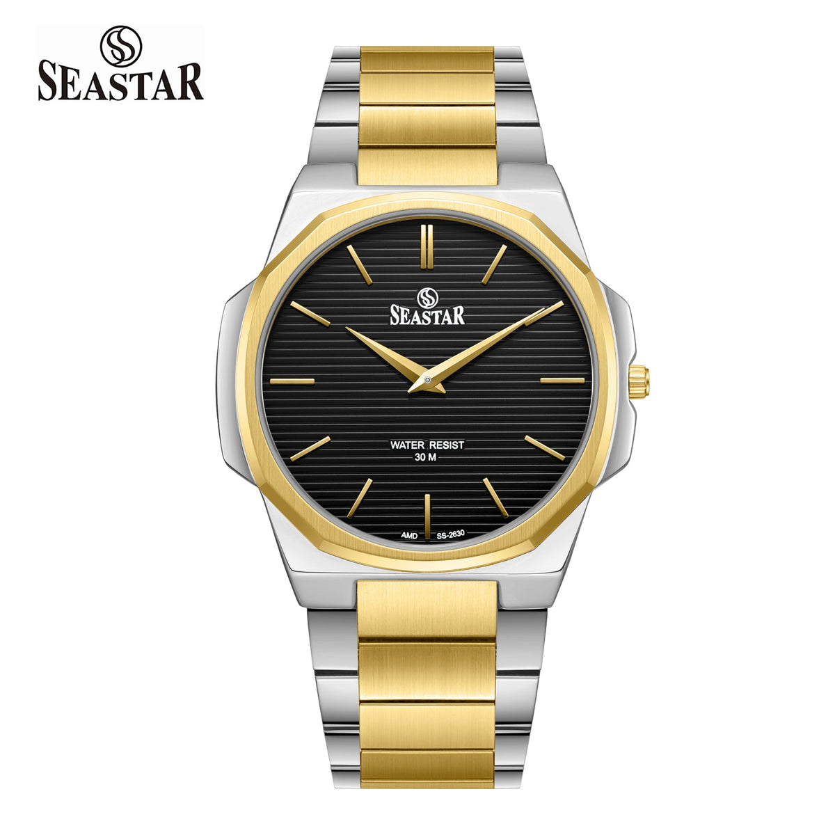 Seastar 2630M Analog Stainless Steel Men's Watch - Seastar Watches-Stainless Steel-Seastar Men