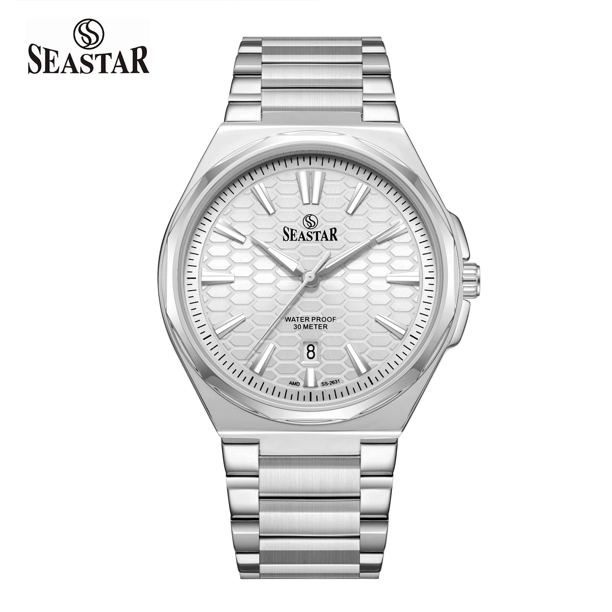Seastar 2631M Stainless Steel Analog Men's Watch - Seastar Watches-Stainless Steel-Seastar Men