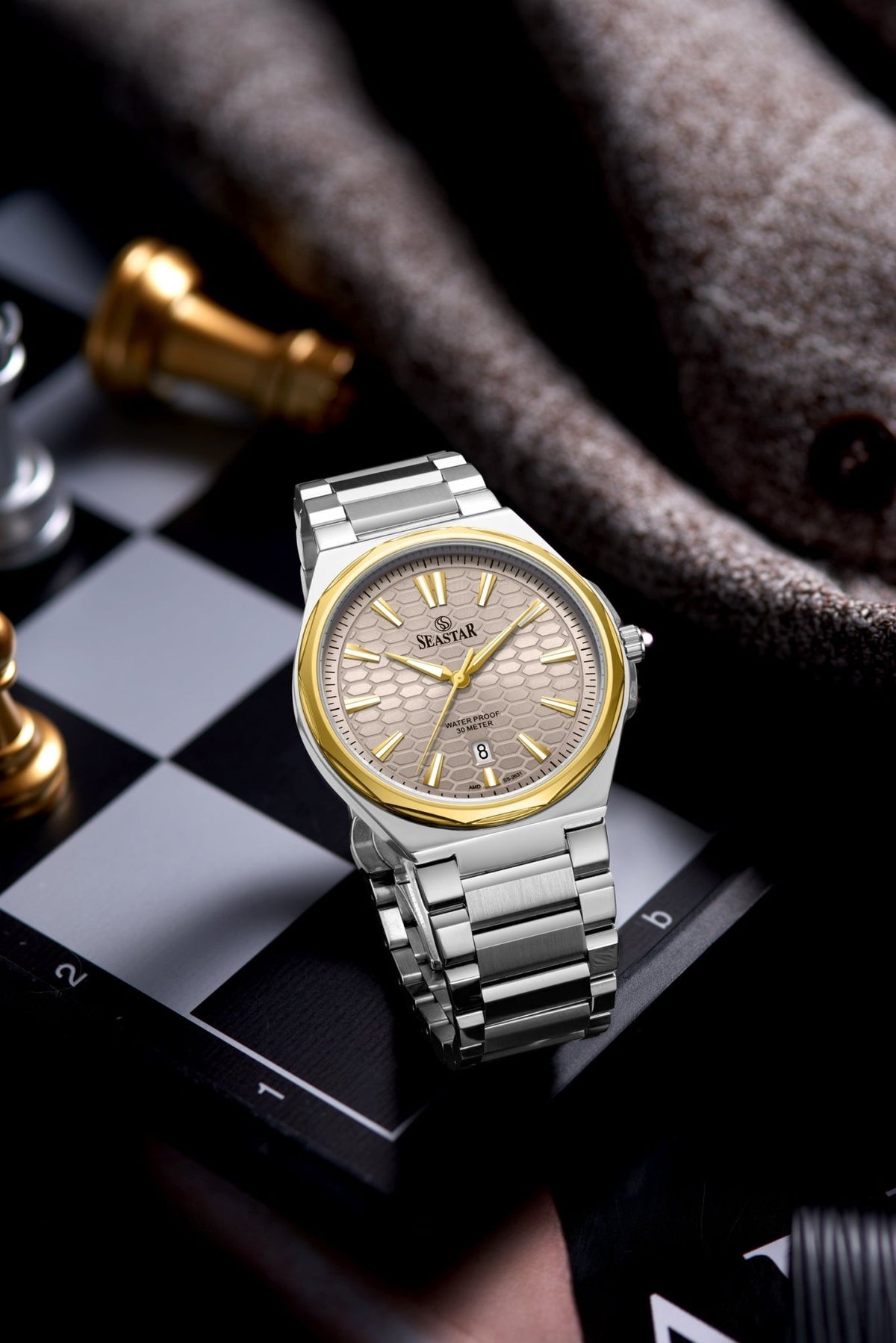 Seastar 2631M Stainless Steel Analog Men's Watch - Seastar Watches-Stainless Steel-Seastar Men