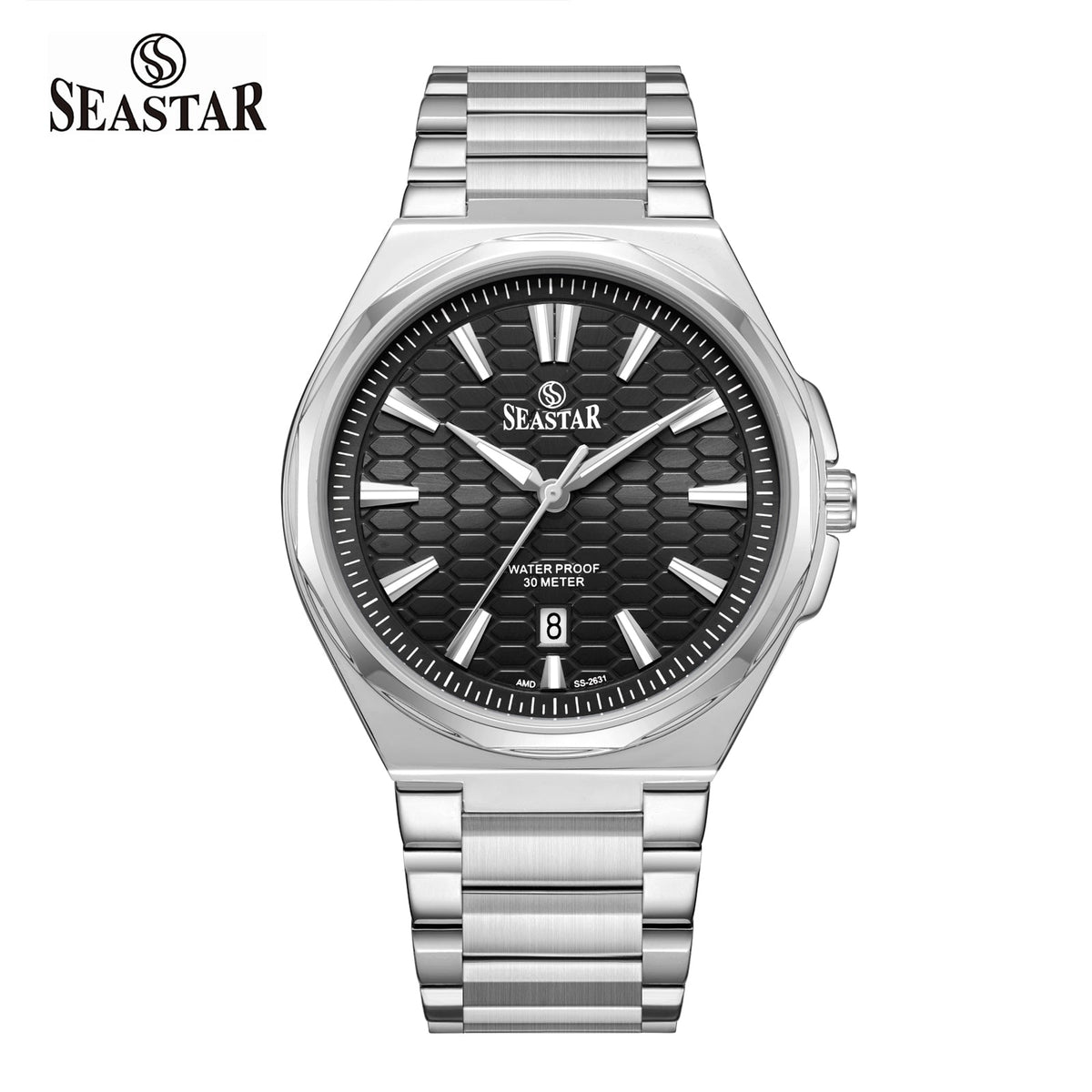 Seastar 2631M Stainless Steel Analog Men's Watch - Seastar Watches-Stainless Steel-Seastar Men