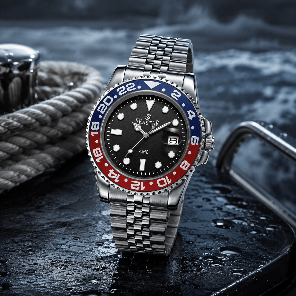 Seastar 5839M – Stainless Steel Men's Luxury Watch - Seastar Watches-Stainless Steel-Seastar Men