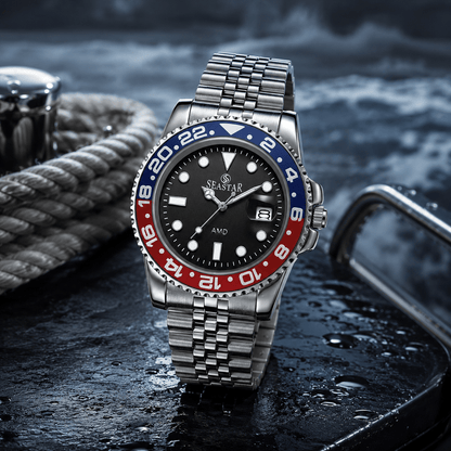 Seastar 5839M – Stainless Steel Men's Luxury Watch - Seastar Watches-Stainless Steel-Seastar Men